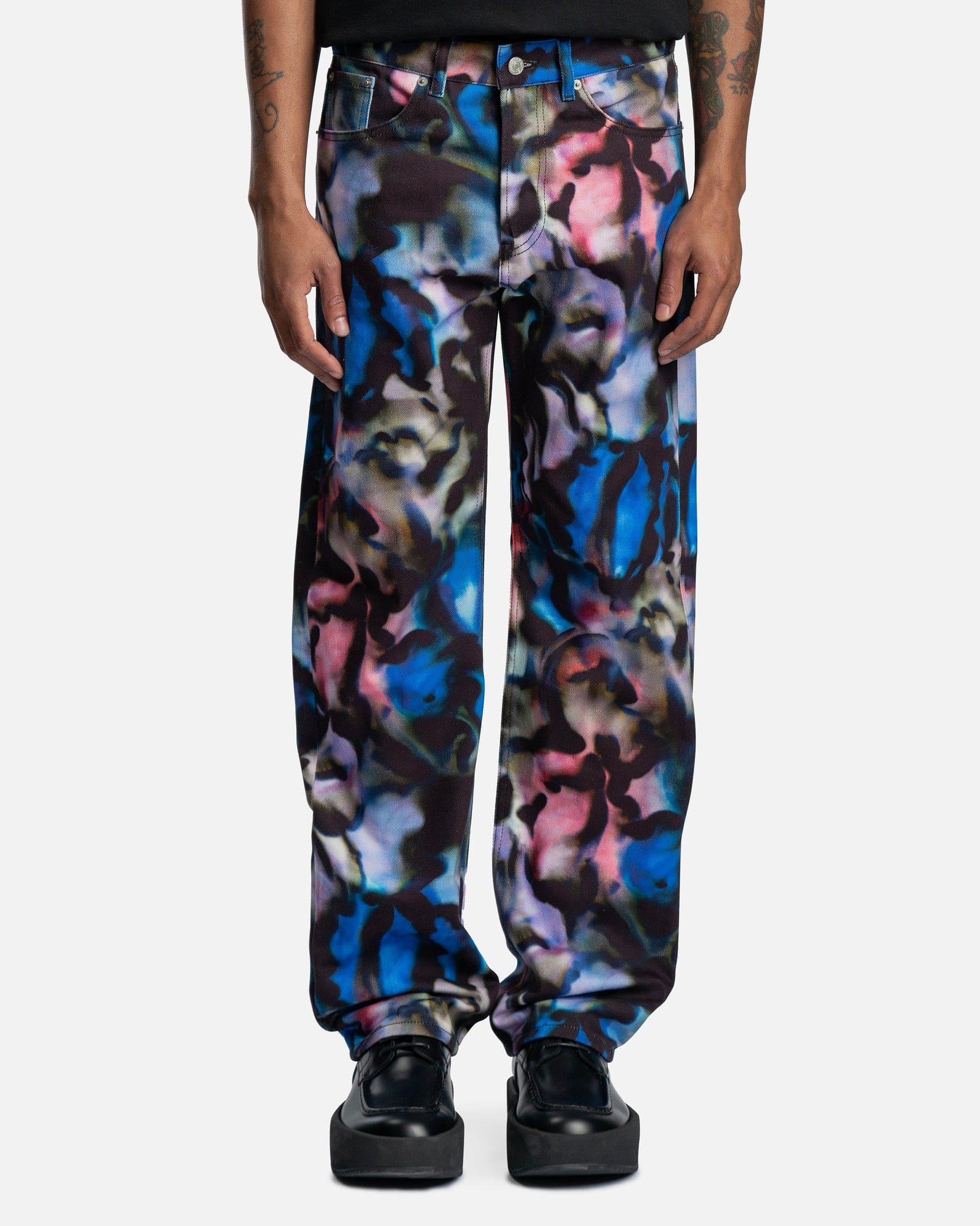 Dries Van Noten Men's Jeans Panthero Pants in Blue