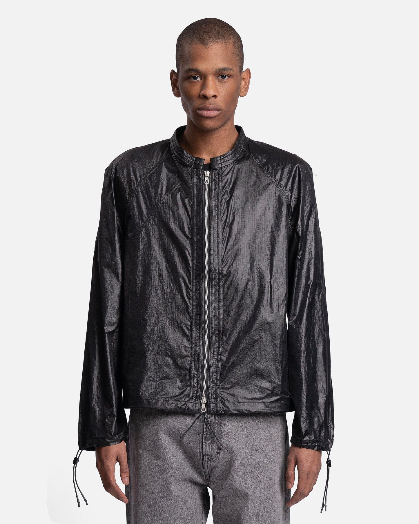 Our Legacy Men's Jackets Parasail Jacket in Black Tech Chintz Ripstop