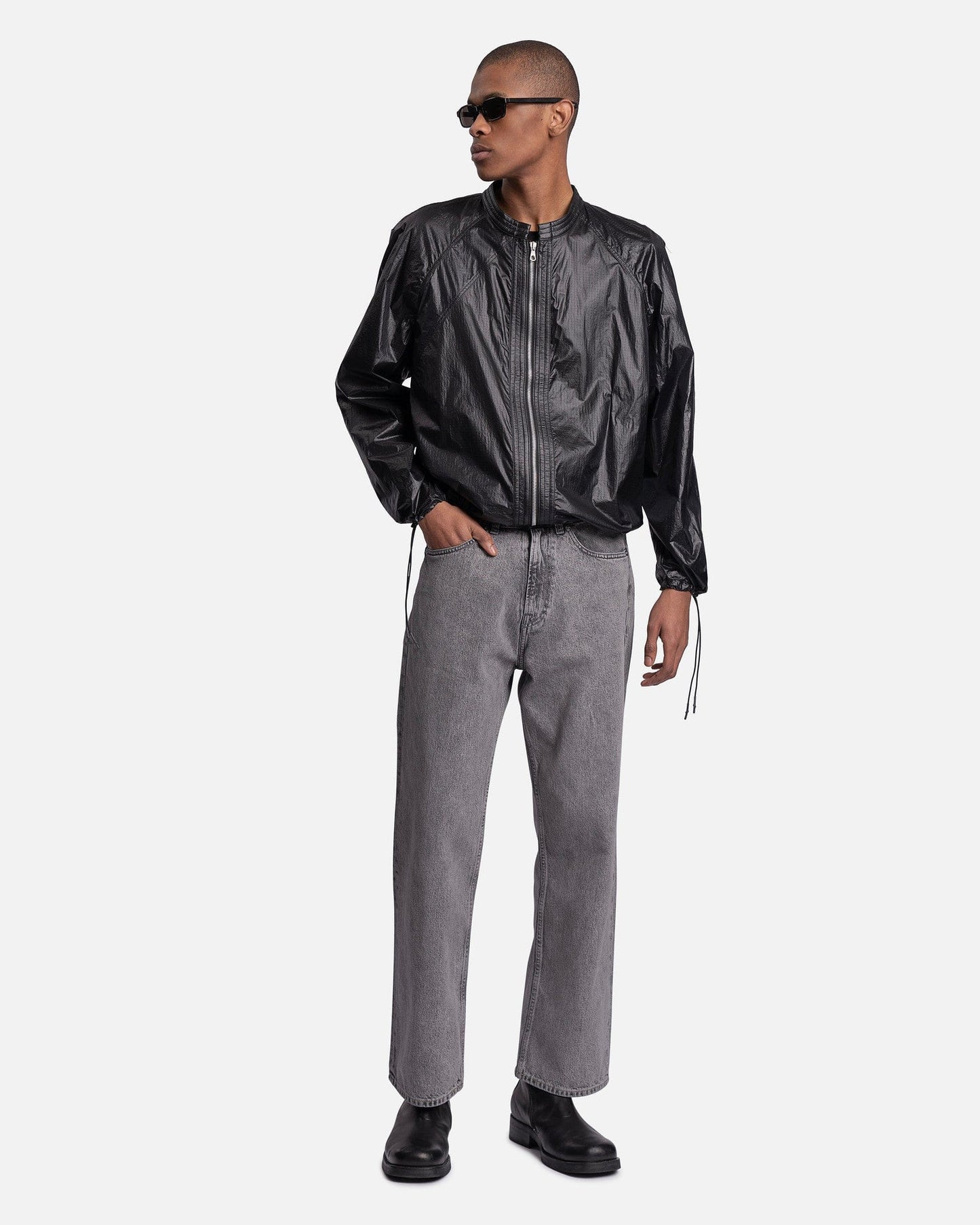 Our Legacy Men's Jackets Parasail Jacket in Black Tech Chintz Ripstop