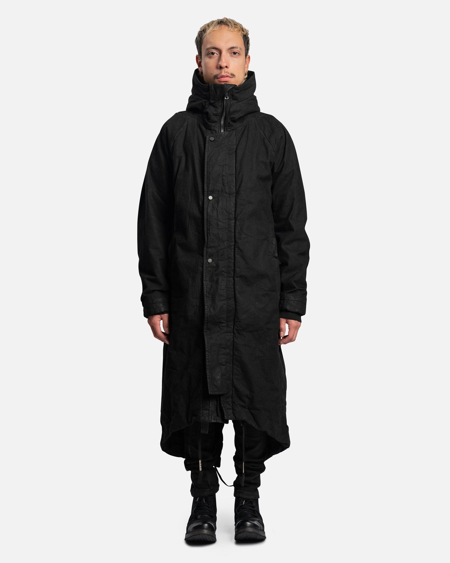 Boris Bidjan Saberi Men's Jackets Parka Fishtail 1 in Black