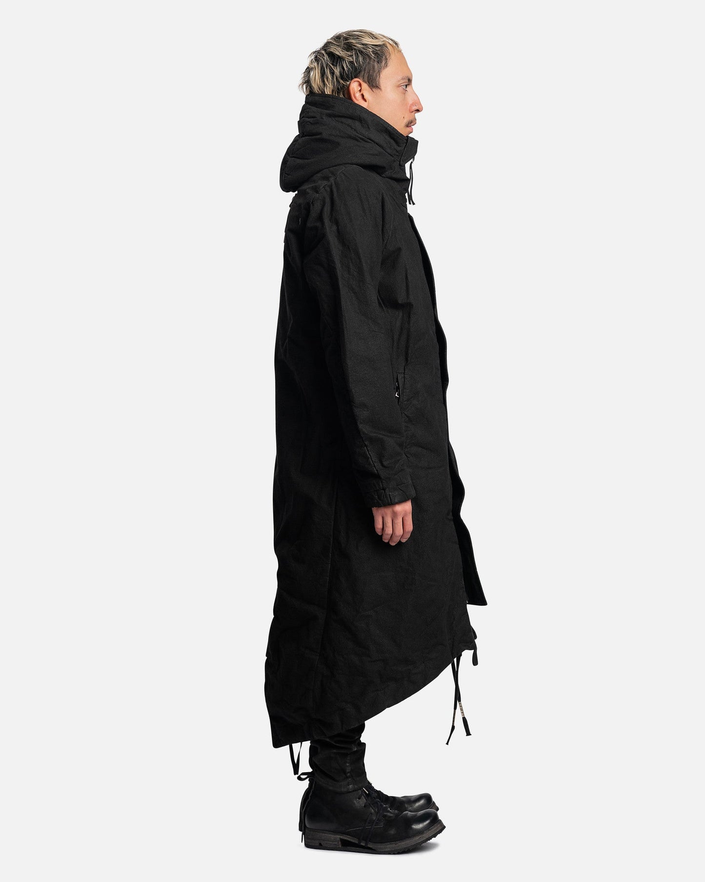 Boris Bidjan Saberi Men's Jackets Parka Fishtail 1 in Black