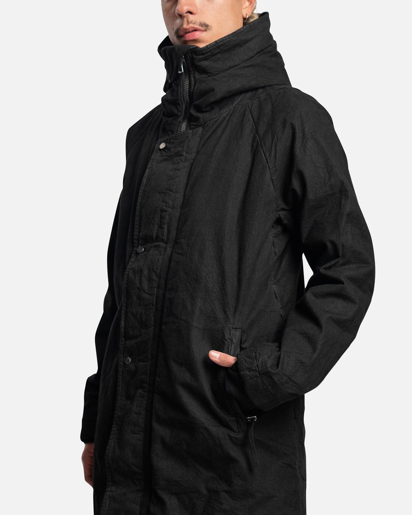 Boris Bidjan Saberi Men's Jackets Parka Fishtail 1 in Black