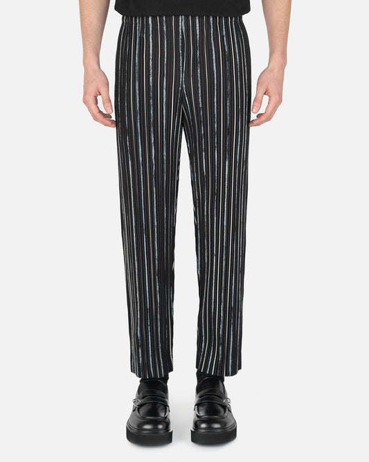 Homme Plissé Issey Miyake Men's Pants Pastel Stripe Pants in Blue Stripe
