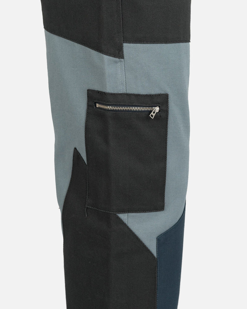 JW Anderson Men's Pants Patchwork Fatigue Trousers in Navy