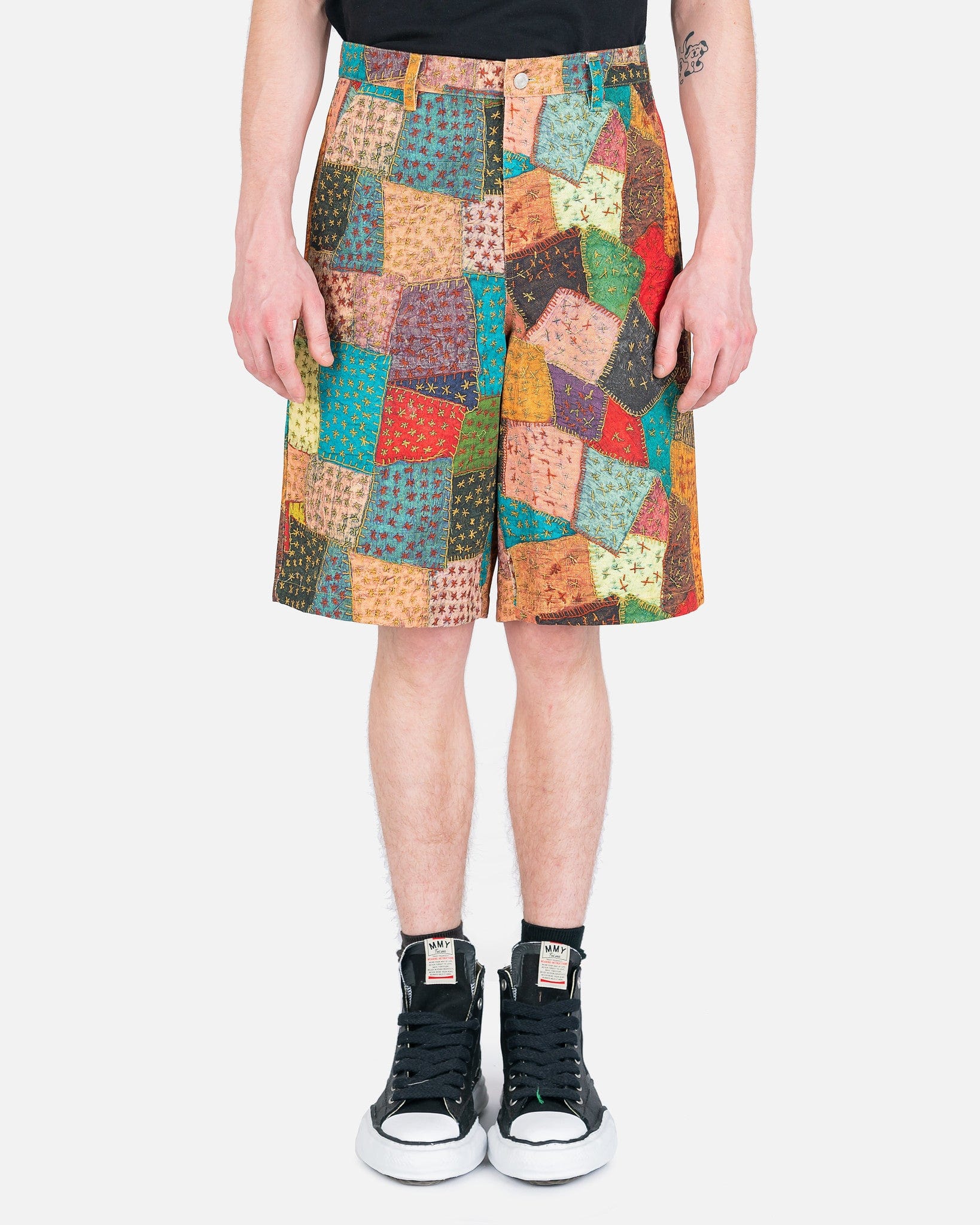 Andersson Bell Men's Shorts Patchwork Printed Cotton Shorts in Multi