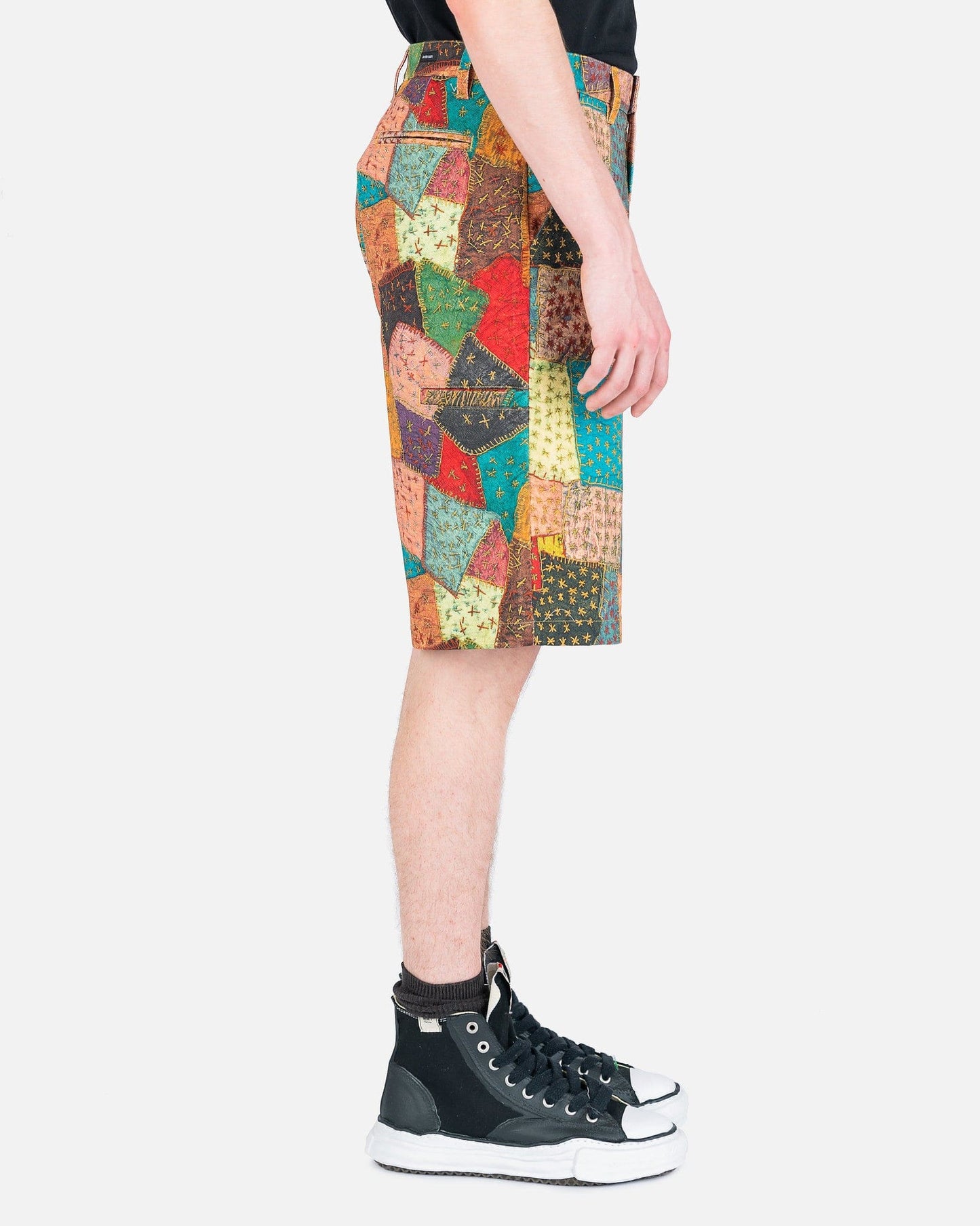Andersson Bell Men's Shorts Patchwork Printed Cotton Shorts in Multi