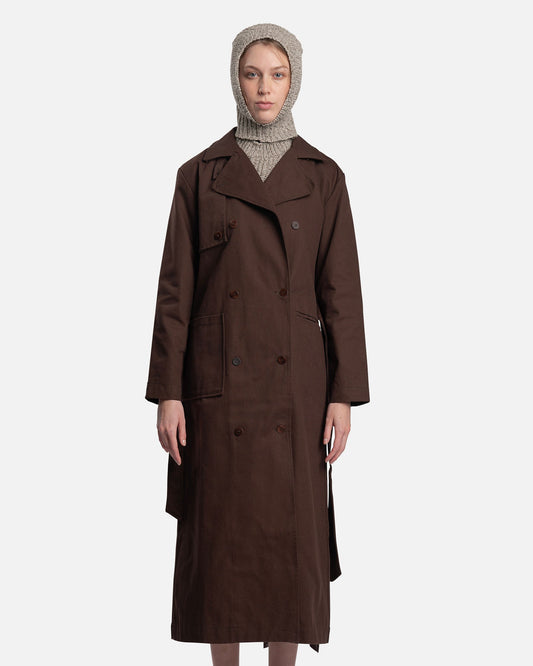 Paloma Wool Women Jackets Pauet Asymmetric Pocket Trench Coat in Brown
