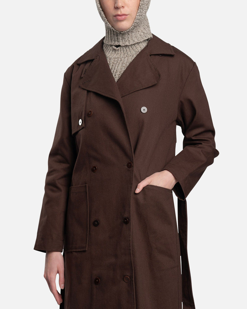 Paloma Wool Women Jackets Pauet Asymmetric Pocket Trench Coat in Brown