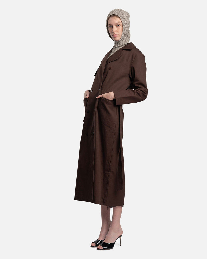Paloma Wool Women Jackets Pauet Asymmetric Pocket Trench Coat in Brown