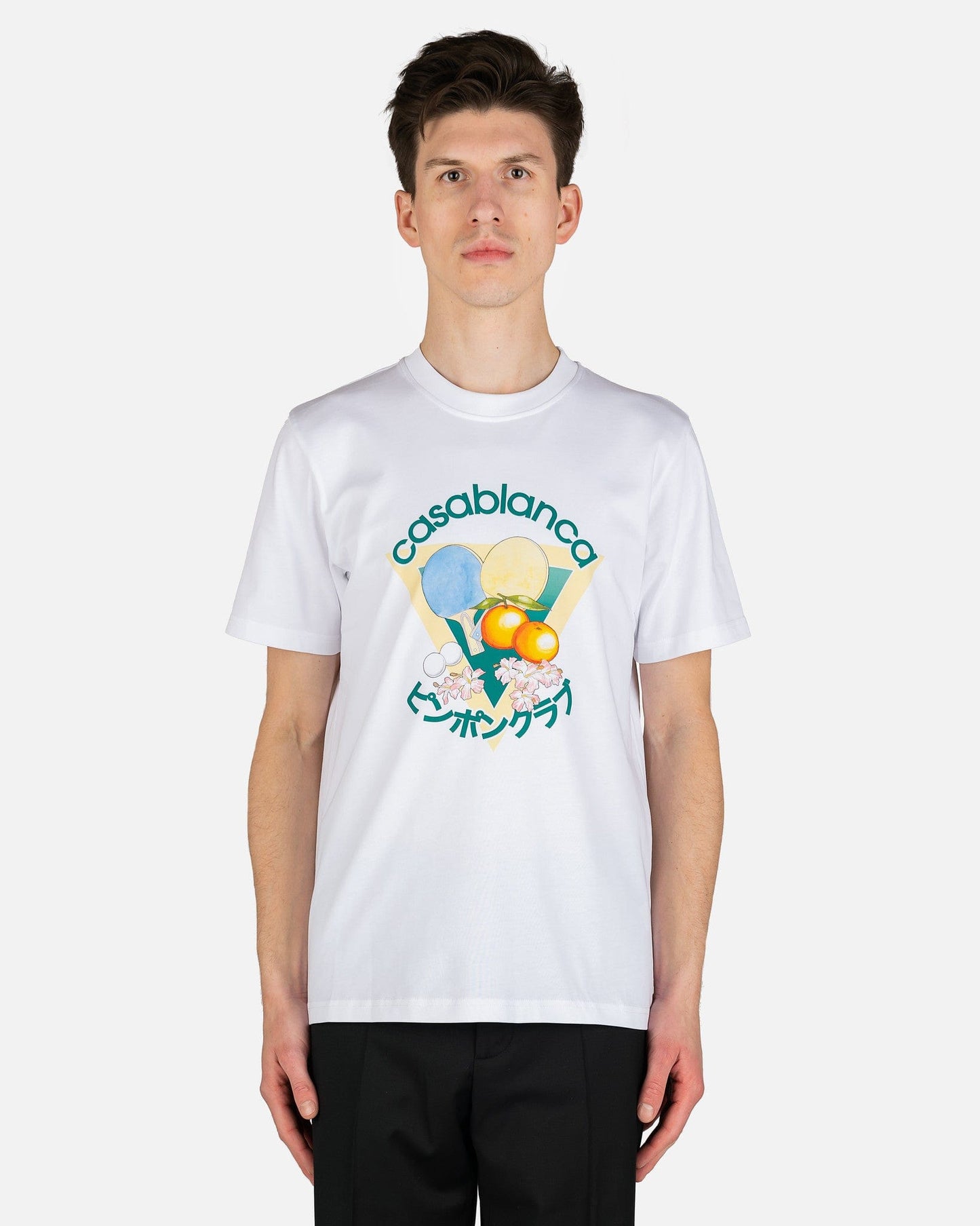 Casablanca Men's T-Shirts Ping Pong Club T-Shirt in White