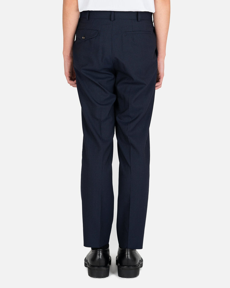 Comme des Garcons Homme Deux Men's Pants Pinstriped Trousers in Navy