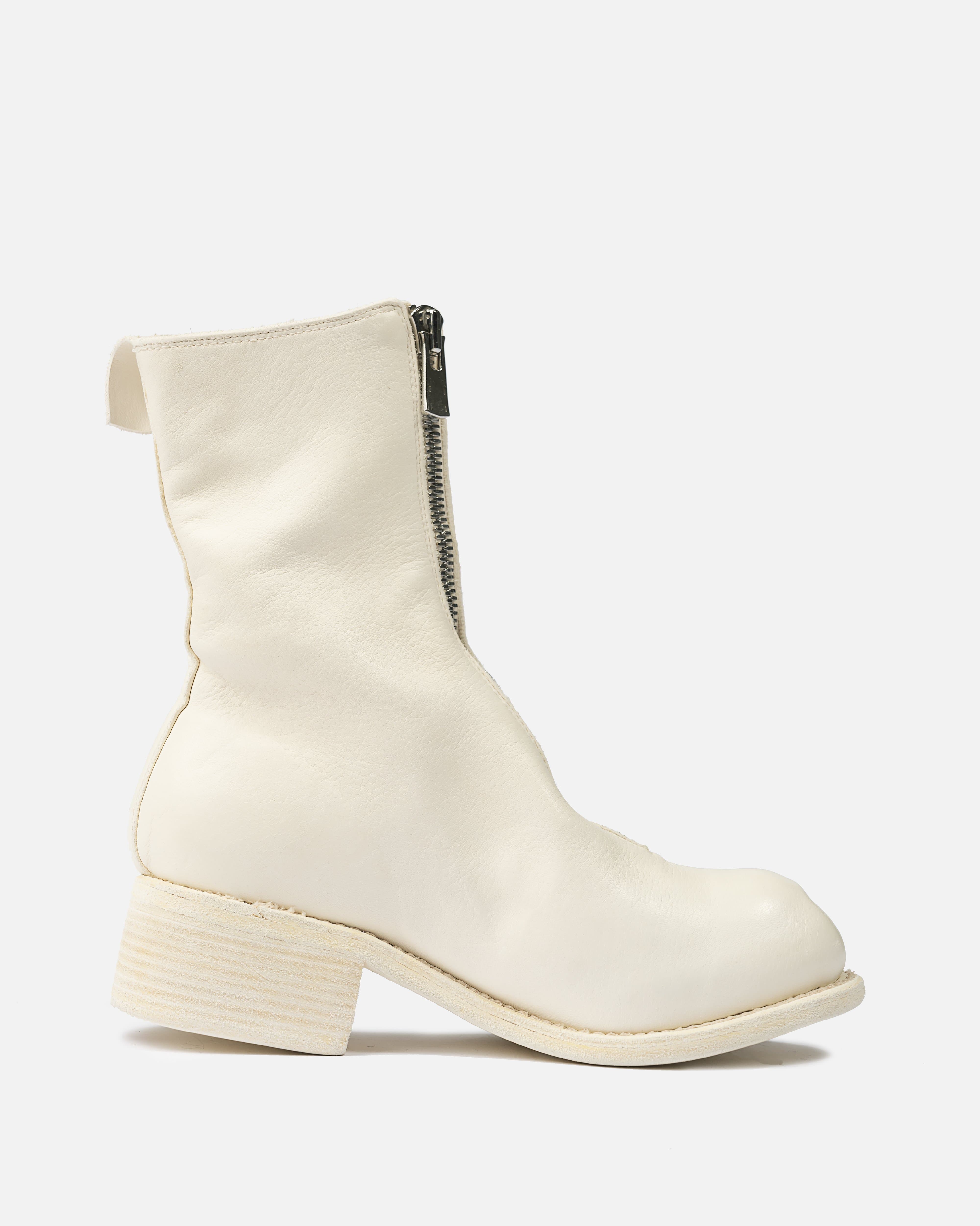 PL2 Front Zip Boots in White – SVRN