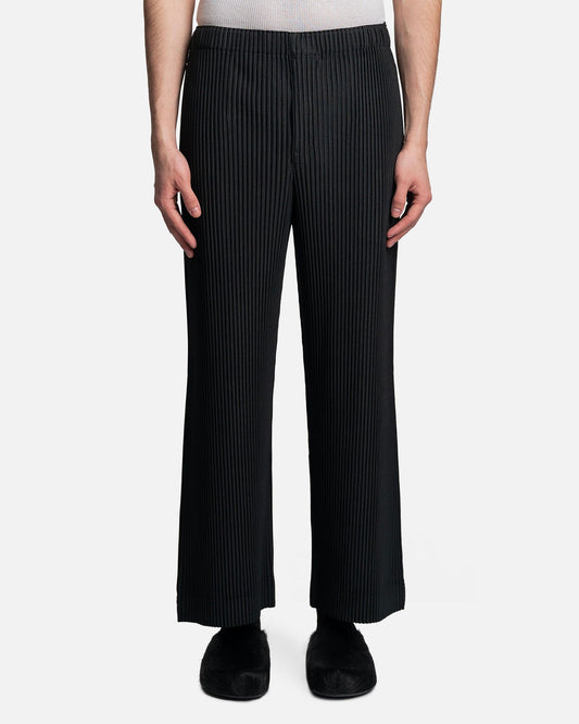 Homme Plissé Issey Miyake Men's Pants Pleats Bottoms 3 Pants in Black