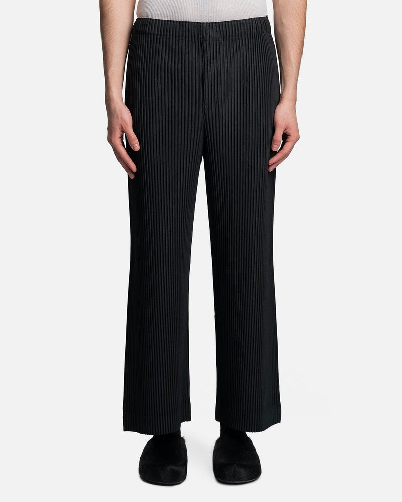Pleats Bottoms 3 Pants in Black SVRN Pleats Bottoms 3 Pants in Black SVRN