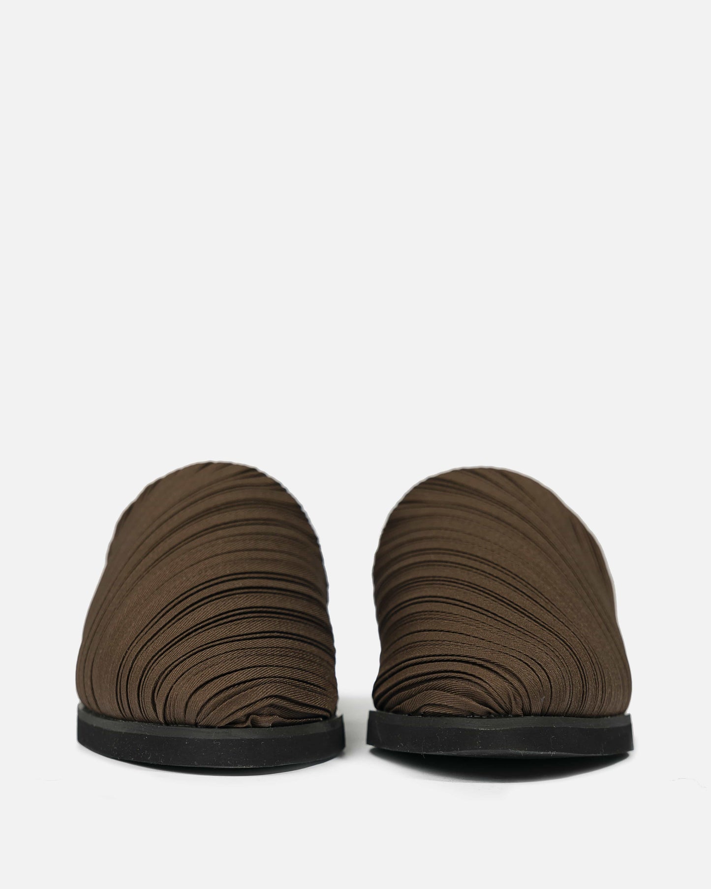 Pleats Please Issey Miyake Women's Shoes Pleats Slip-On Loafer in Brown