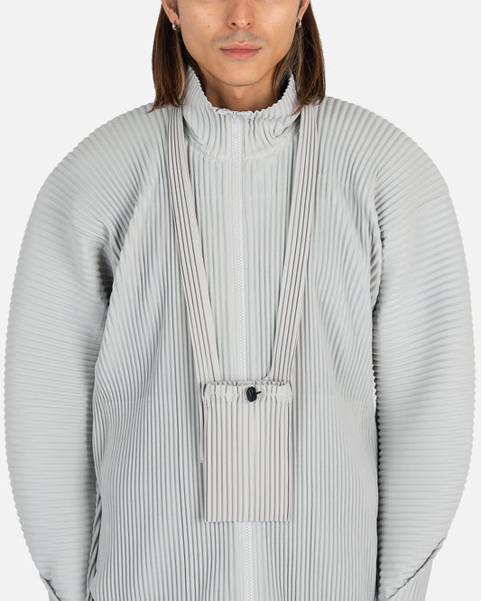 Homme Plissé Issey Miyake Men's Bags Pocket Bag in Light Grey