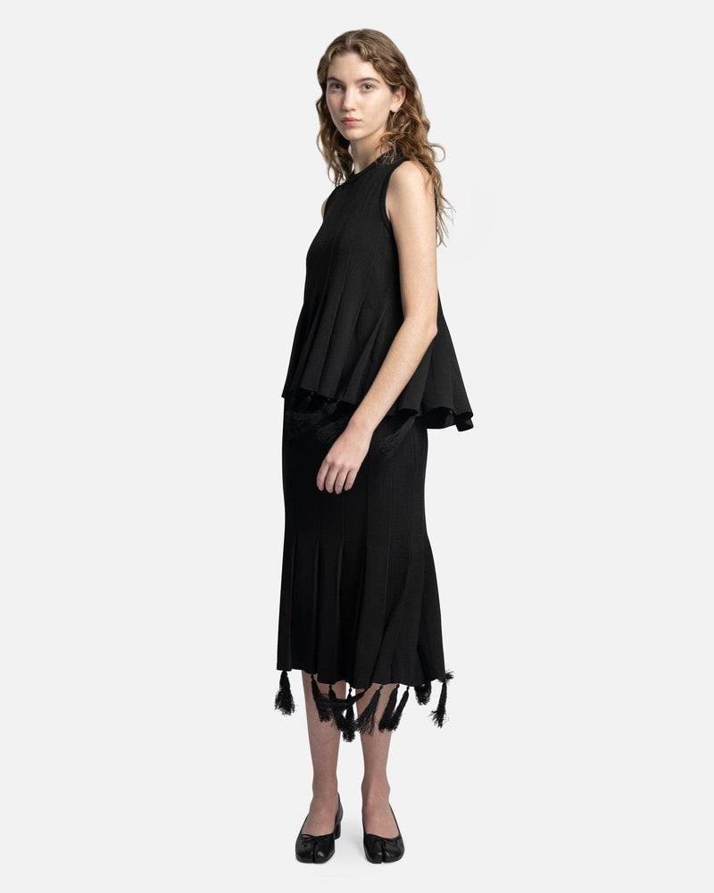 Wales Bonner Women Tops Poet Knit Top in Black