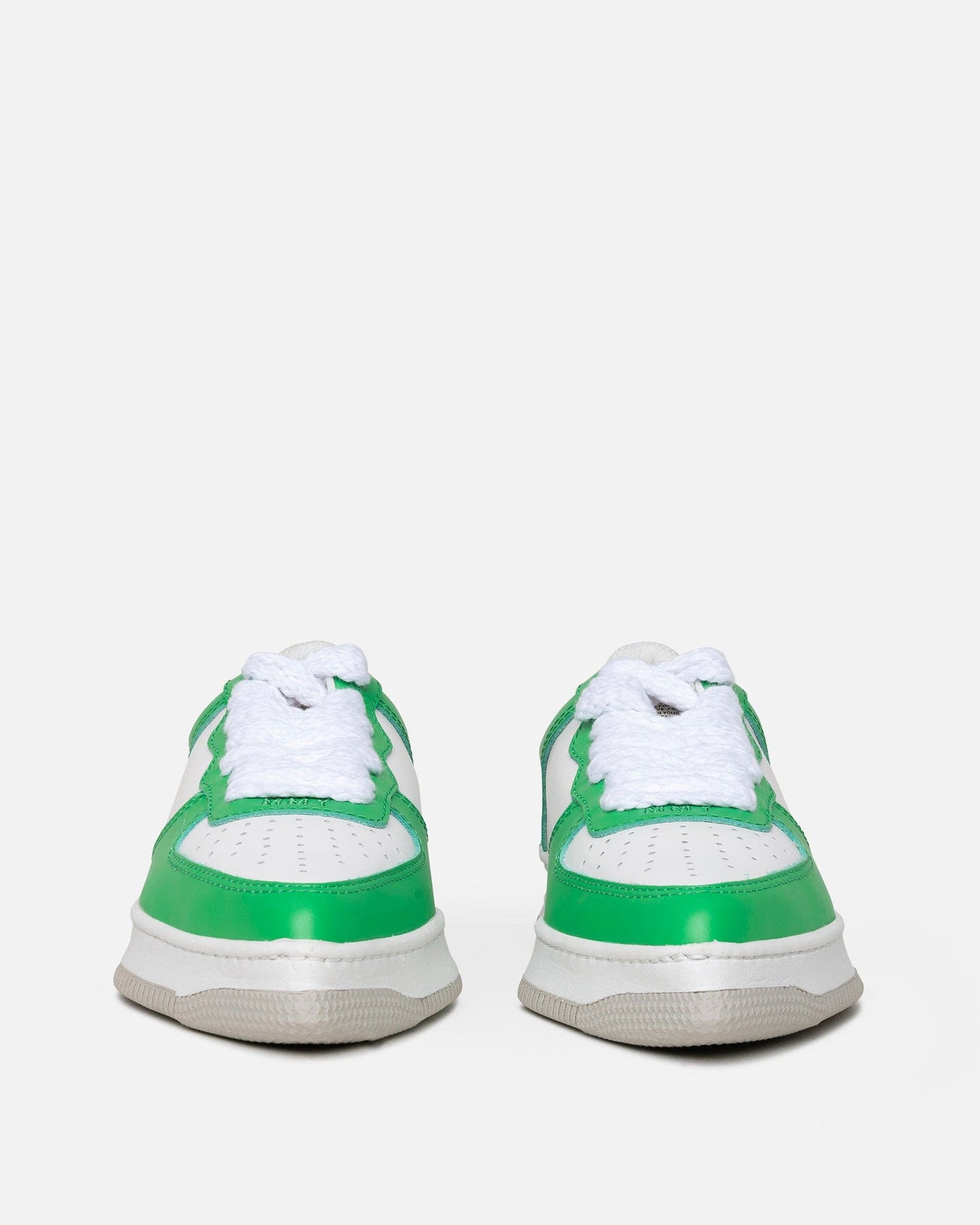 Maison Mihara Yasuhiro Women Sneakers Pointed Leather Low Sneakers in Green/White