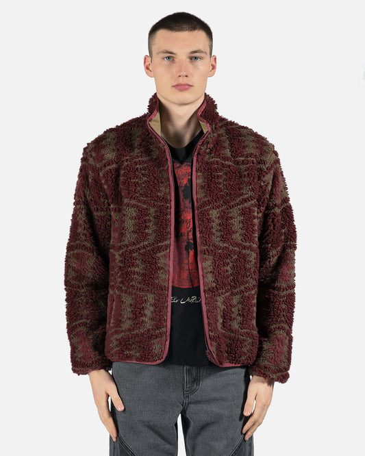 John Elliott Men's Jackets Polar Fleece Full Zip in Roan Jacquard