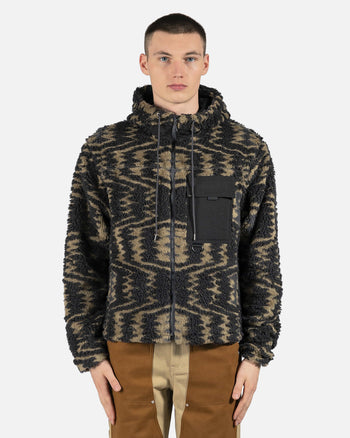 John Elliott Men's Jackets Polar Fleece Parka in Morgan Jacquard