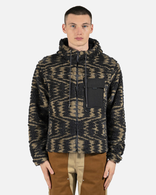 John Elliott Men's Jackets Polar Fleece Parka in Morgan Jacquard