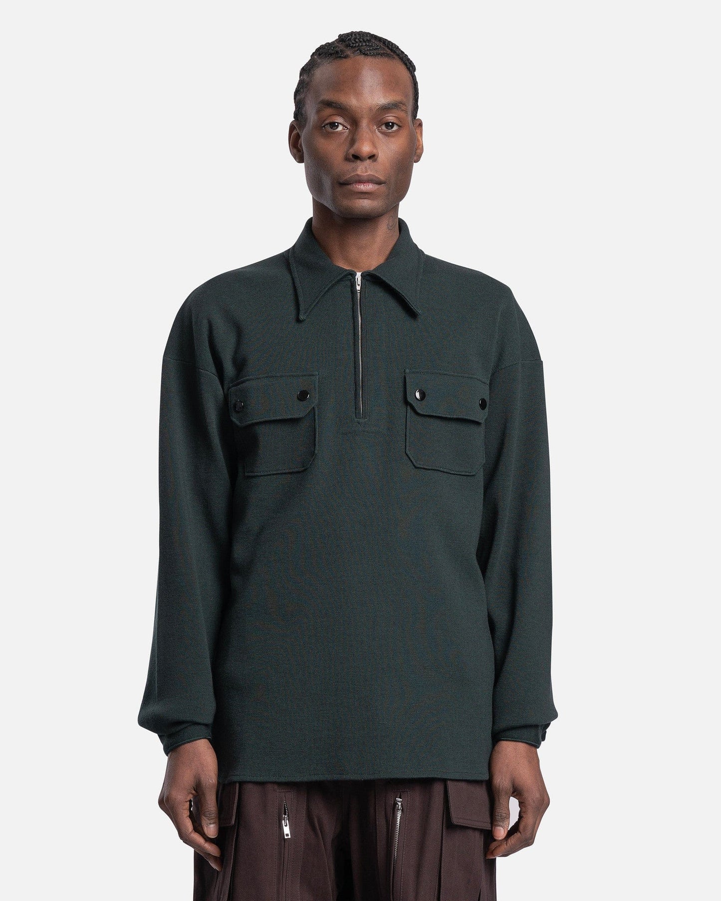 Maison Margiela Men's Shirts Polo Shirt in Dark Green