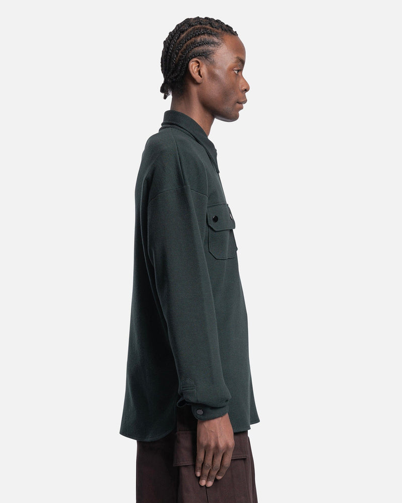 Maison Margiela Men's Shirts Polo Shirt in Dark Green