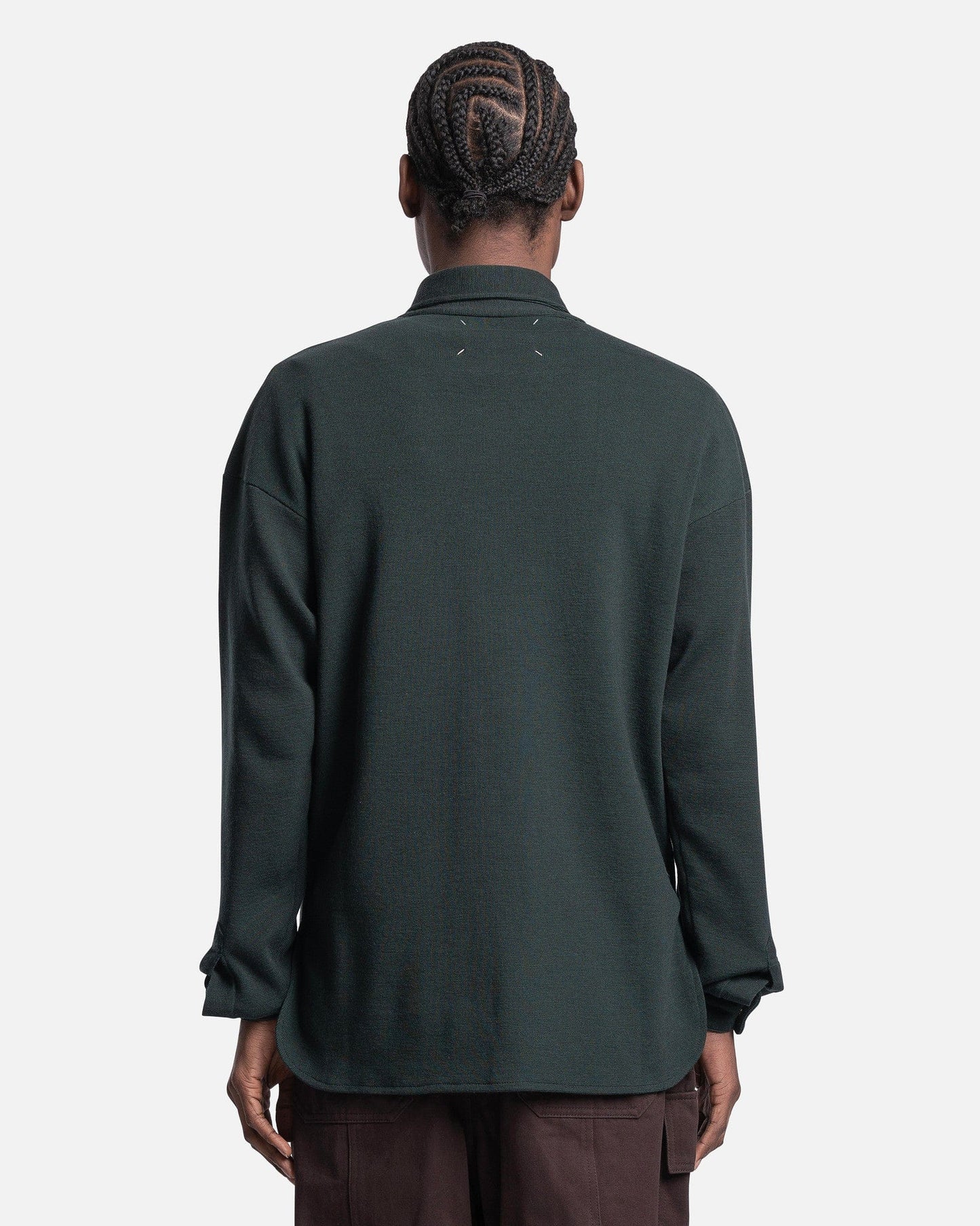 Maison Margiela Men's Shirts Polo Shirt in Dark Green