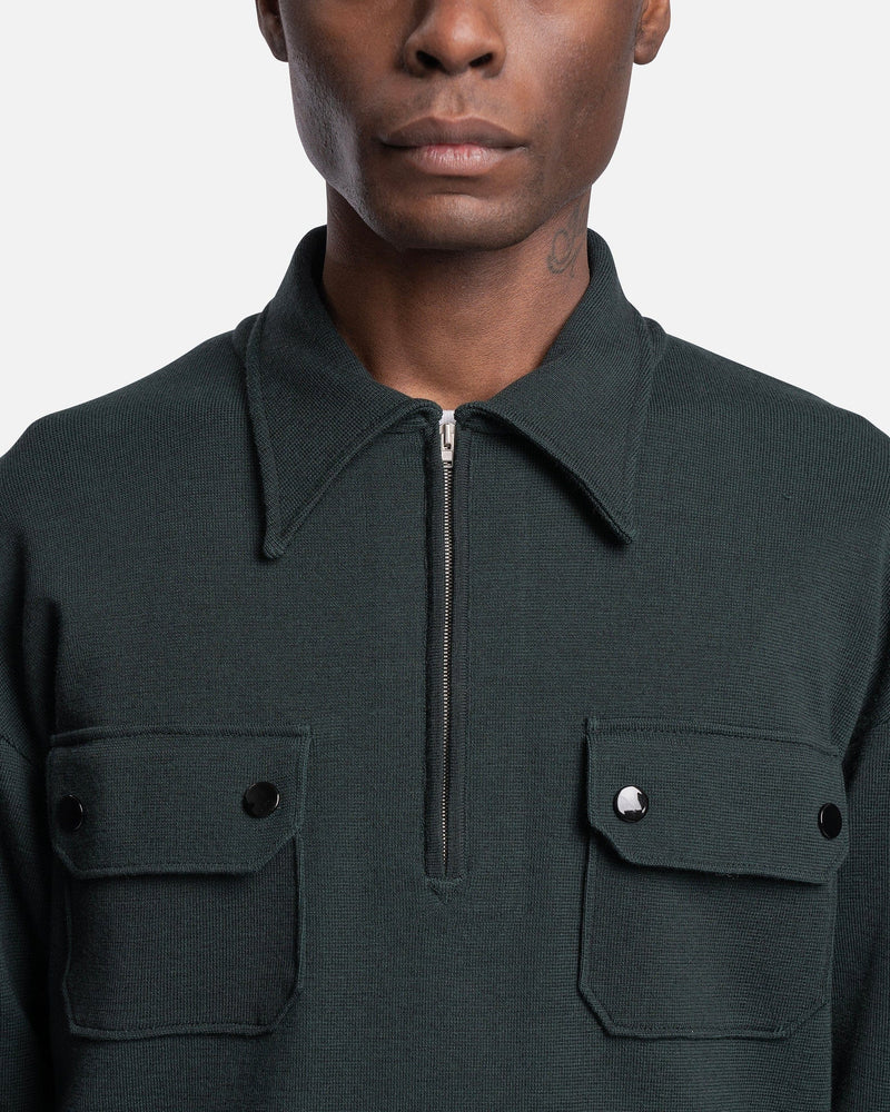 Maison Margiela Men's Shirts Polo Shirt in Dark Green