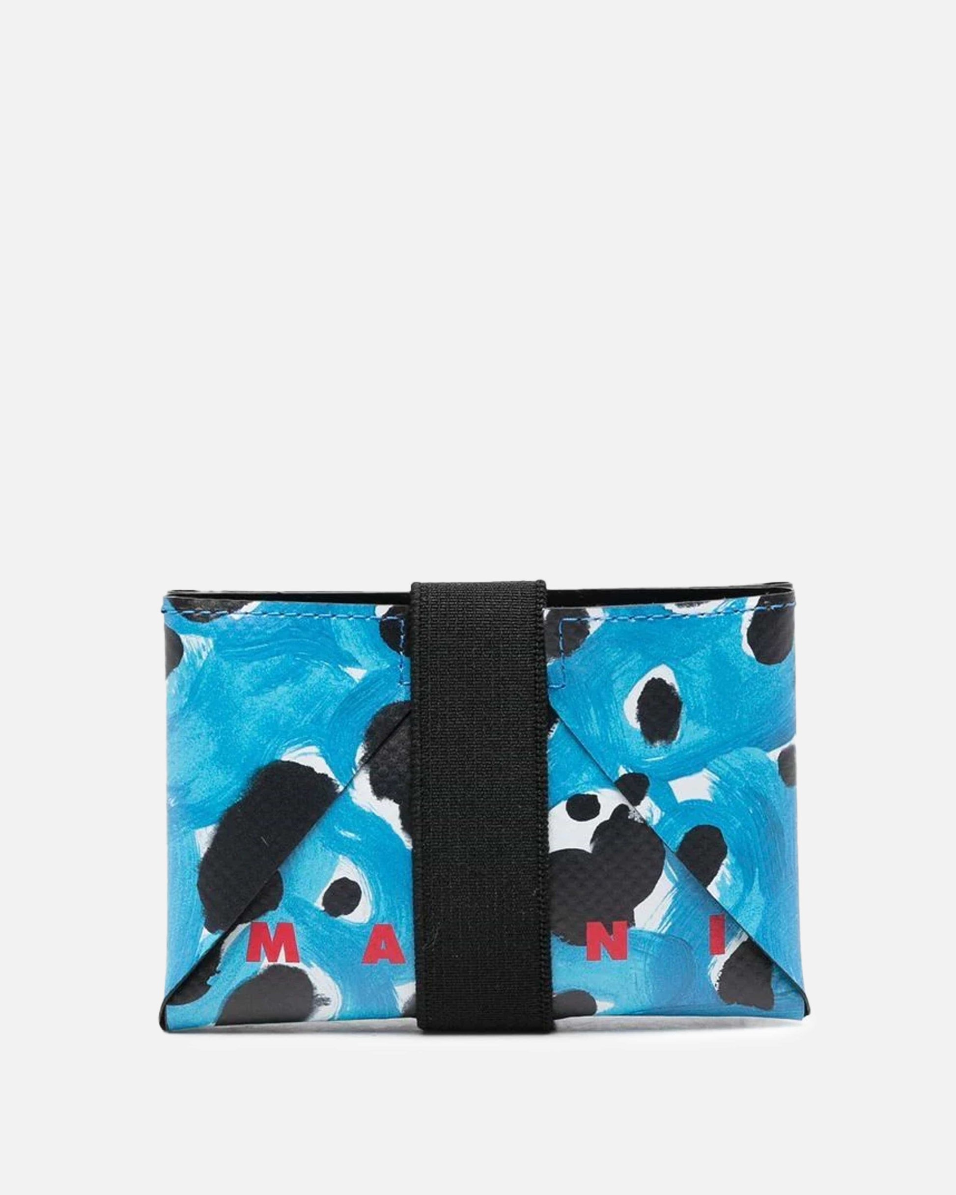 Marni Leather Goods Pop Dots Tribeca Cardholder in Blue