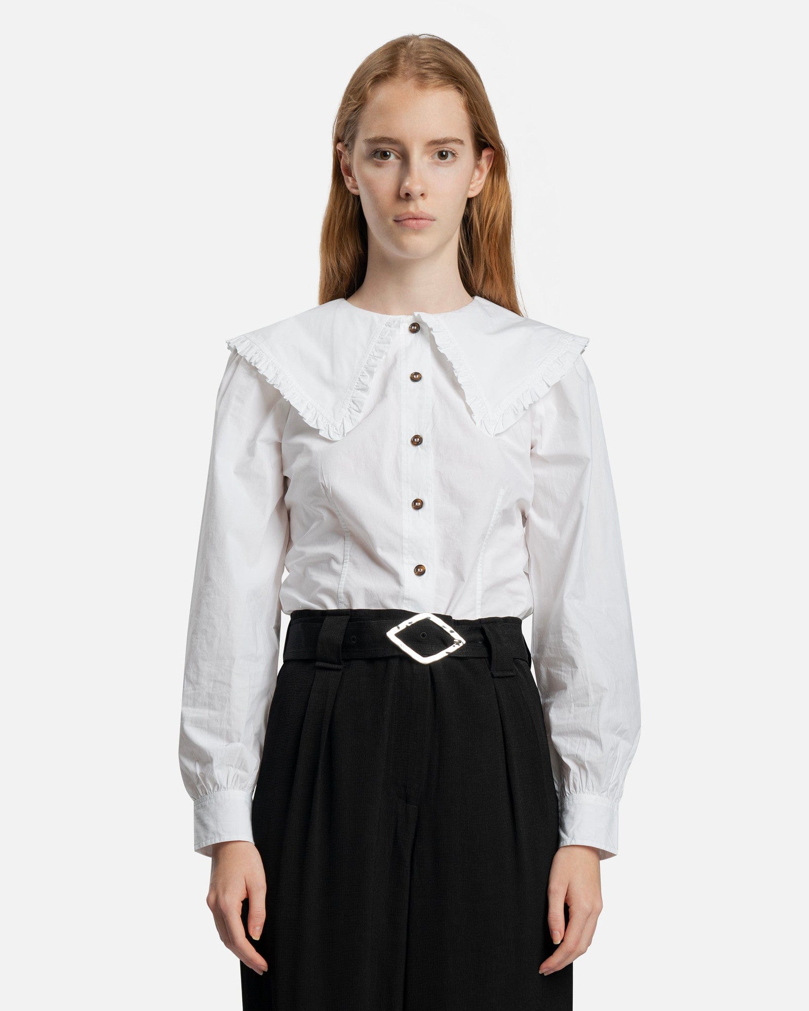 Ganni Women Tops Poplin Shirt in Bright White