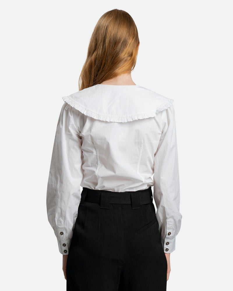 Ganni Women Tops Poplin Shirt in Bright White