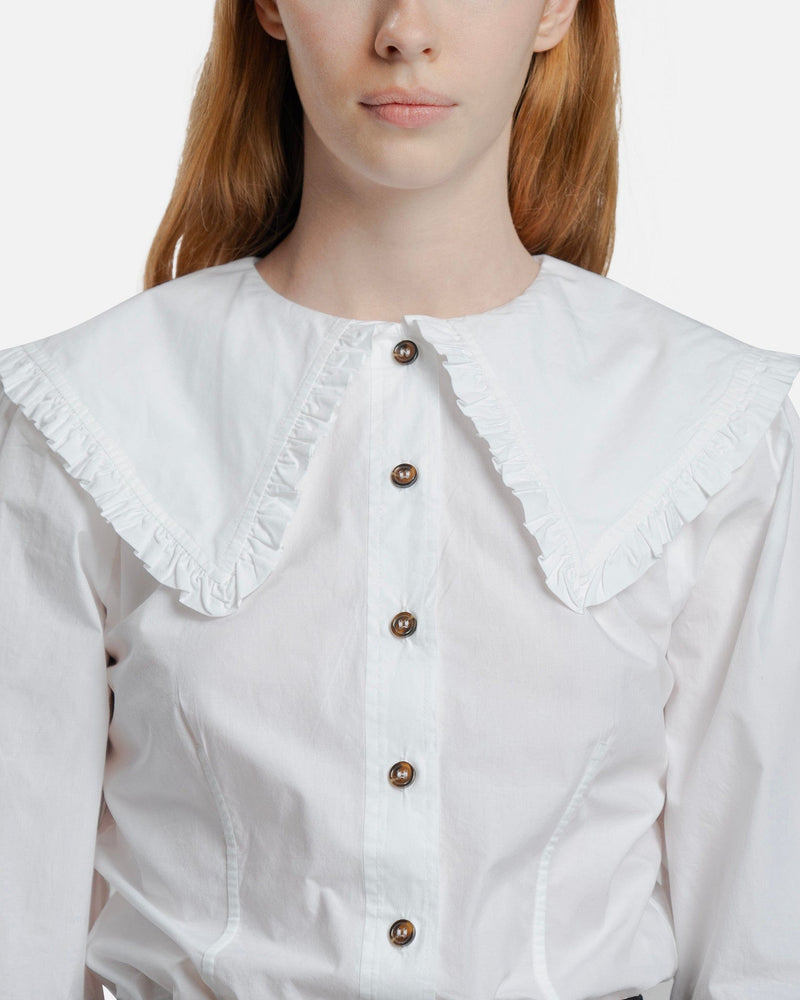 Ganni Women Tops Poplin Shirt in Bright White