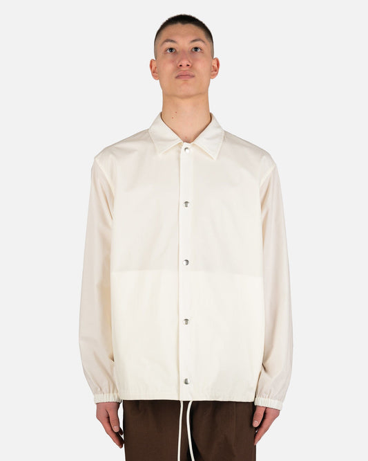 Jil Sander Men's Jackets Poplin Water Repellent Jacket in Natural
