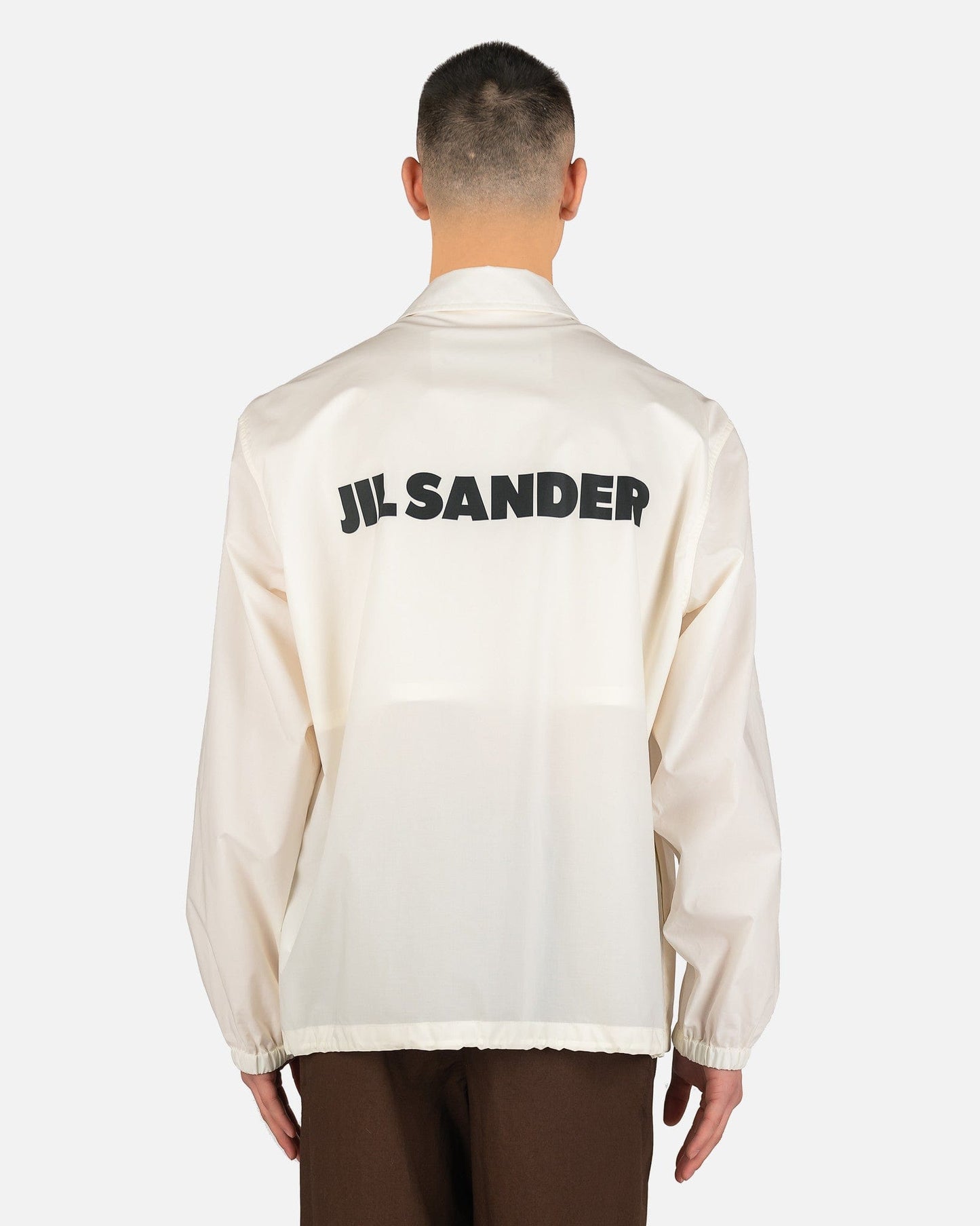 Jil Sander Men's Jackets Poplin Water Repellent Jacket in Natural