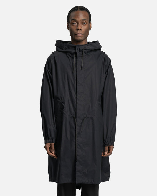 Jil Sander Men's Jackets Poplin Water Repellent Parka in Blue Navy