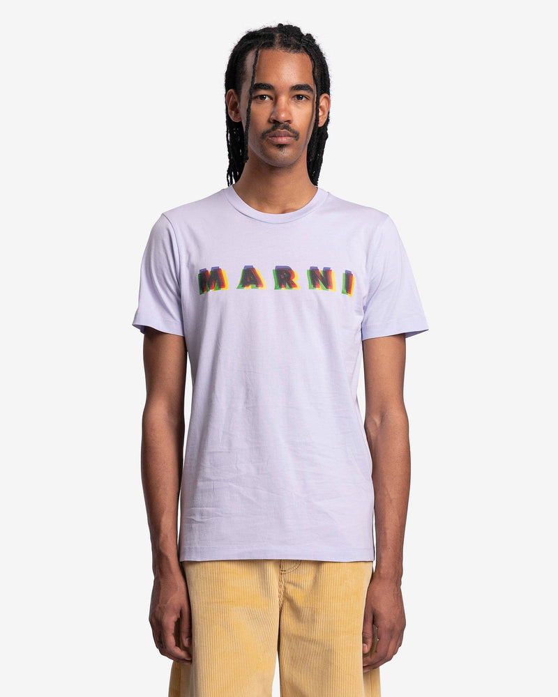 Marni Men's T-Shirts Printed 3D Colors T-Shirt in Thistle