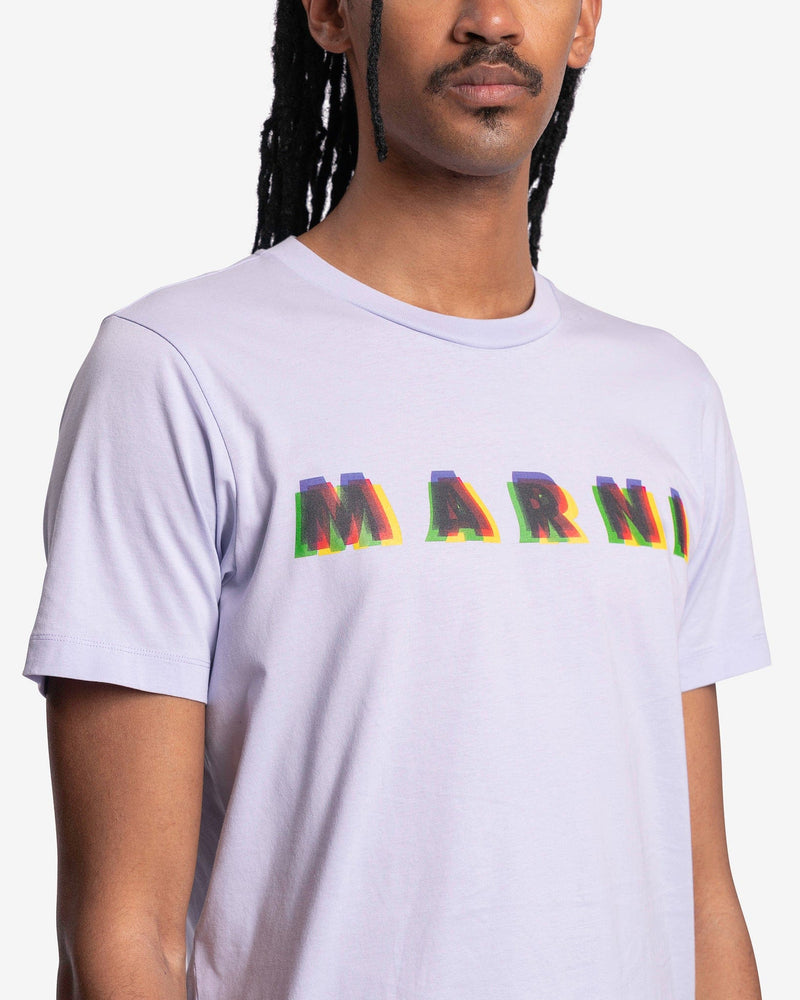 Marni Men's T-Shirts Printed 3D Colors T-Shirt in Thistle