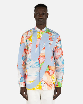 JW Anderson Men's Shirts Printed JWA Logo Applique Shirt