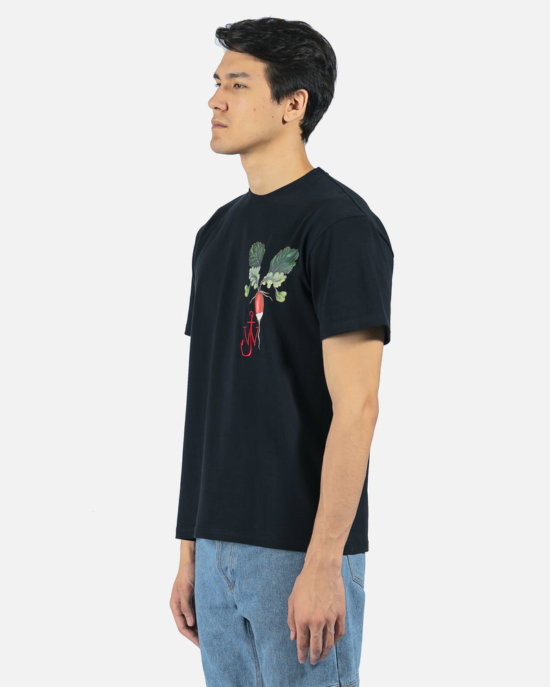 JW Anderson Men's T-Shirts Printed Veggie Logo Tee in Black