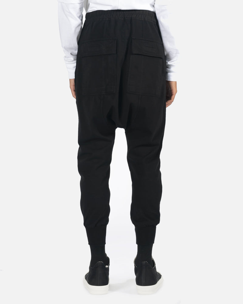 Rick Owens DRKSHDW Men's Pants Prisoner Drawstring Pant in Black