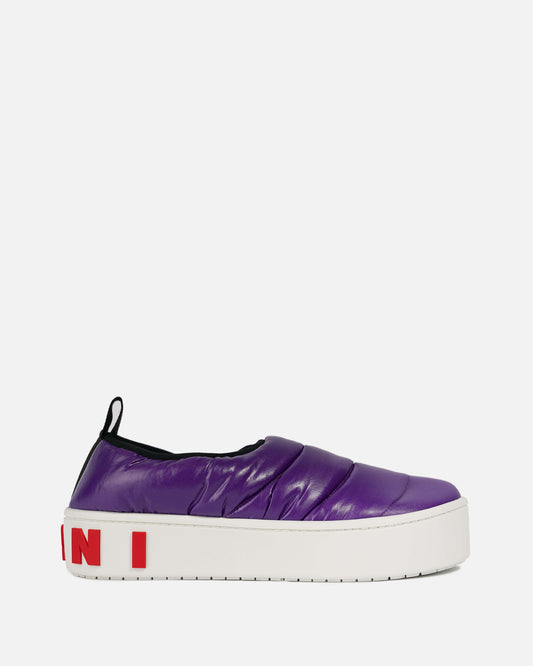 Marni Men's Sneakers Puffer Slip-On Sneakers in Violet