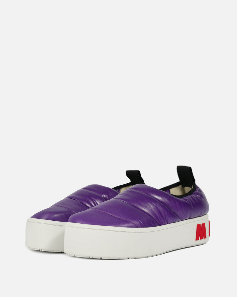 Marni Men's Sneakers Puffer Slip-On Sneakers in Violet