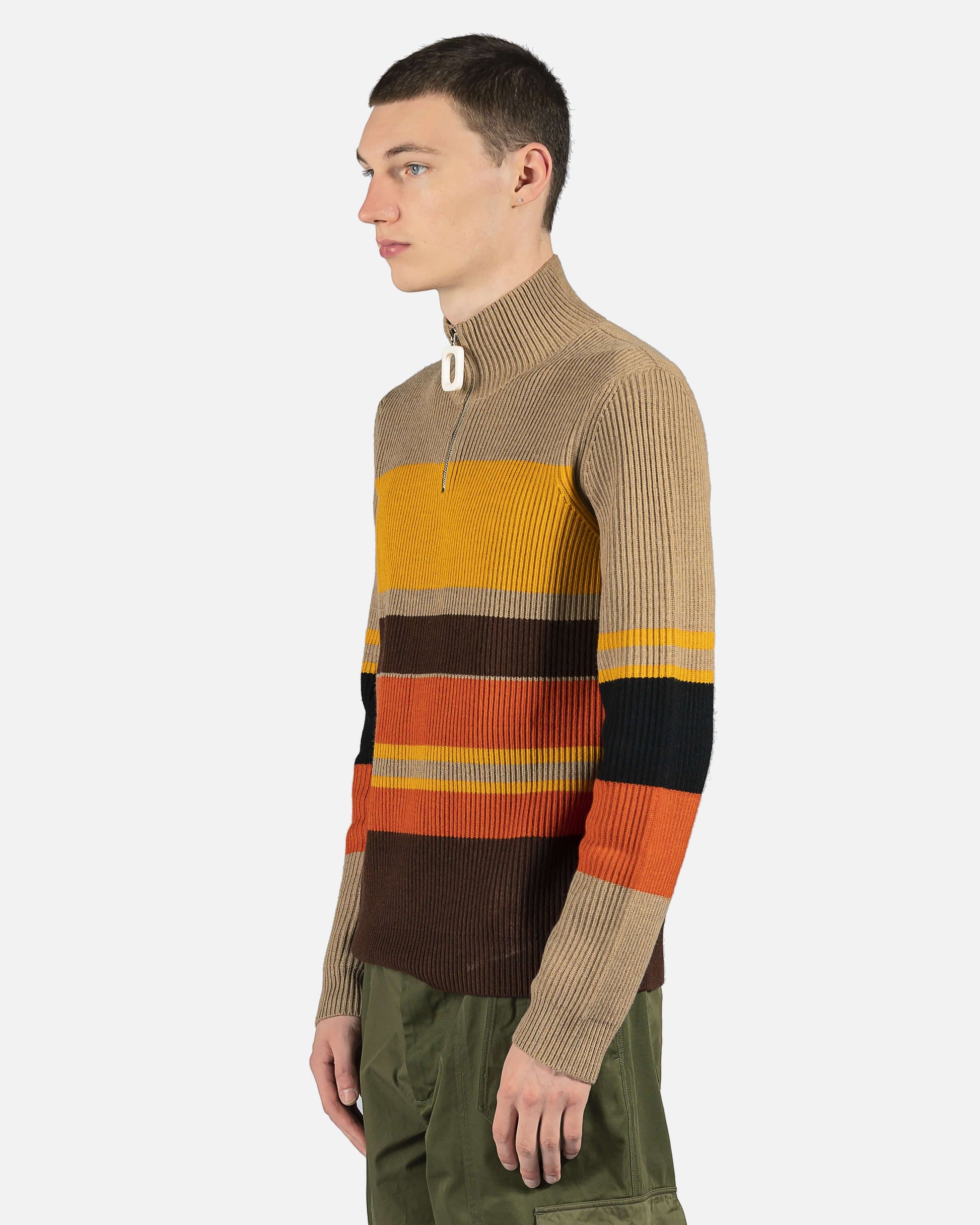JW Anderson mens sweater Puller Colorblock Sweater in Orange