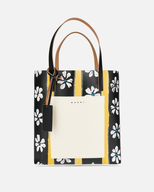 Marni Women Bags PVC Shopping Bag with Pocket in Black