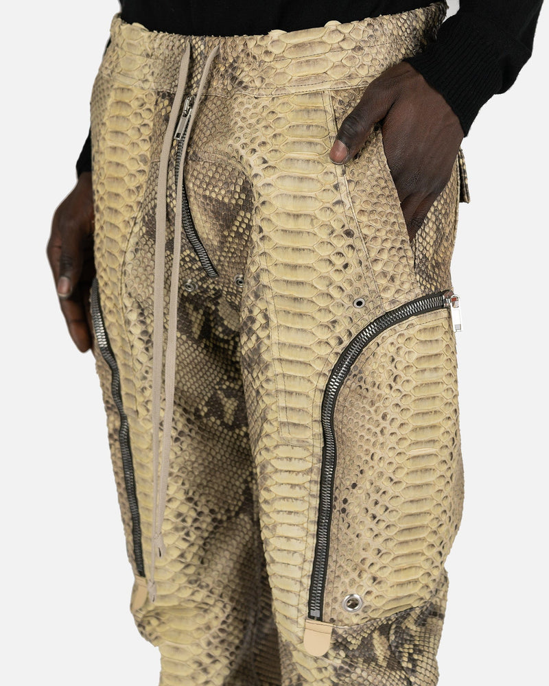 Rick Owens Men's Pants Python Bauhaus Cargo in Vanilla