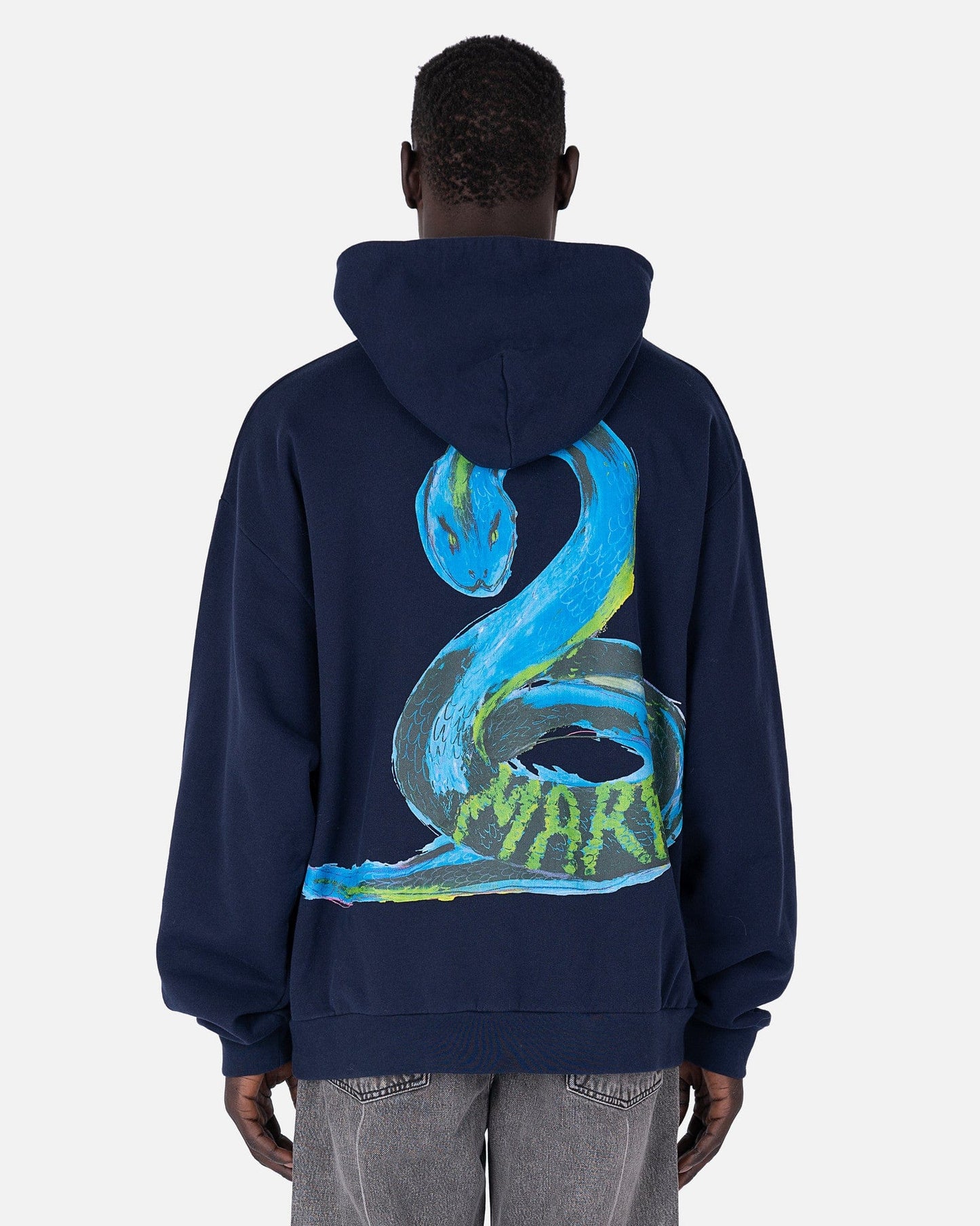 Marni Men's Sweatshirts Python Graphic Sweatshirt in Ink
