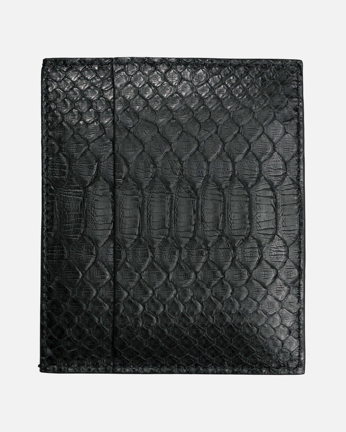 Rick Owens Leather Goods Python Leather Cardholder in Black