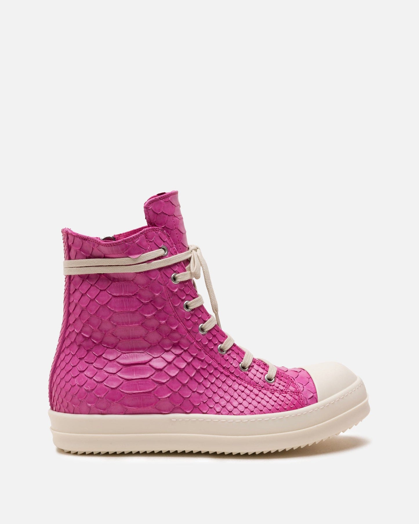 Rick Owens Men's Sneakers Python Ramones in Pink/Milk