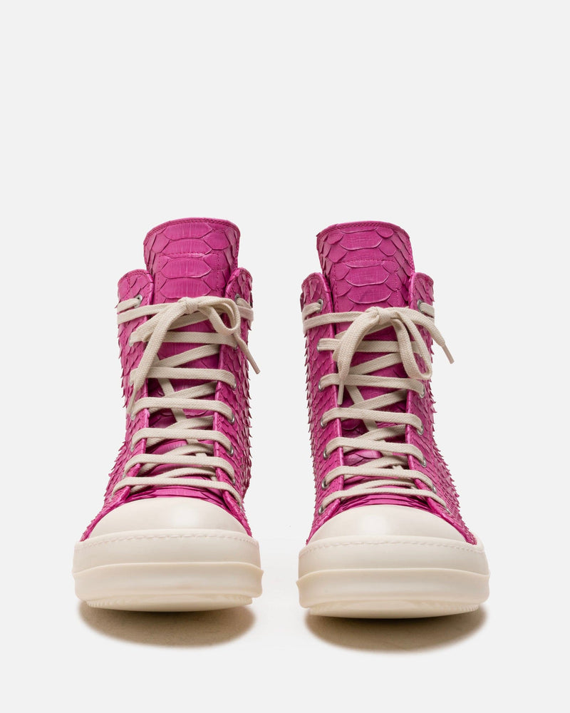Rick Owens Men's Sneakers Python Ramones in Pink/Milk